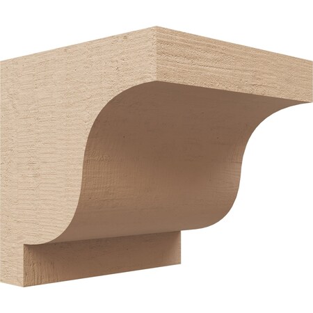 Ekena Millwork 4"W x 4"D x 4"H Wide Newport Rough Cedar Woodgrain TimberThane Corbel, Primed Tan CORUR04X04X04NEWRCPR